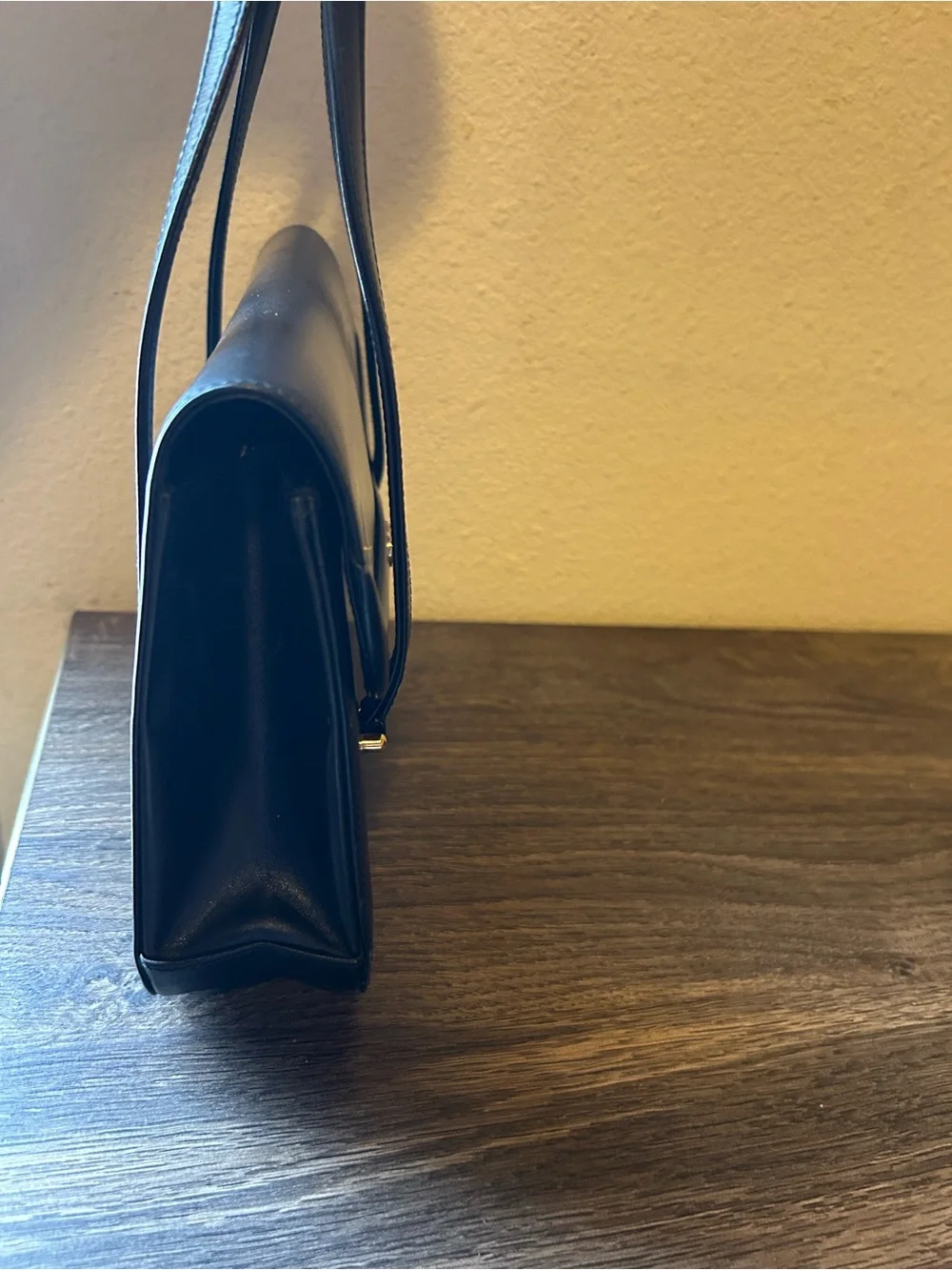 Vintage Small Gucci Black Leather Handbag - Picture 10 of 14